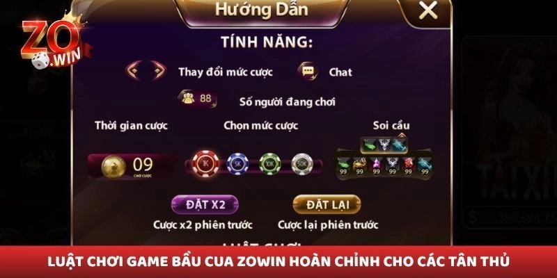 Luật chơi game bầu cua Zowin hoàn chỉnh cho các tân thủ