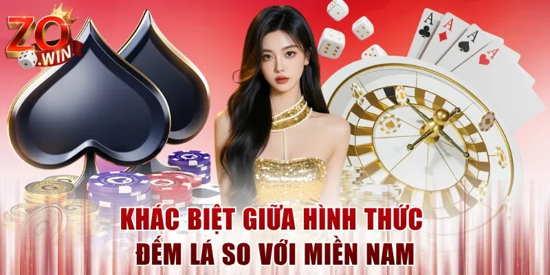 Khác biệt giữa hình thức Đếm Lá so với Miền Nam