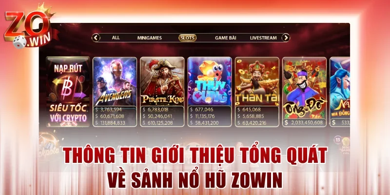 Thông tin giới thiệu tổng quát về sảnh nổ hũ ZOWIN